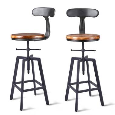 Swivel bar 2024 stool with backrest